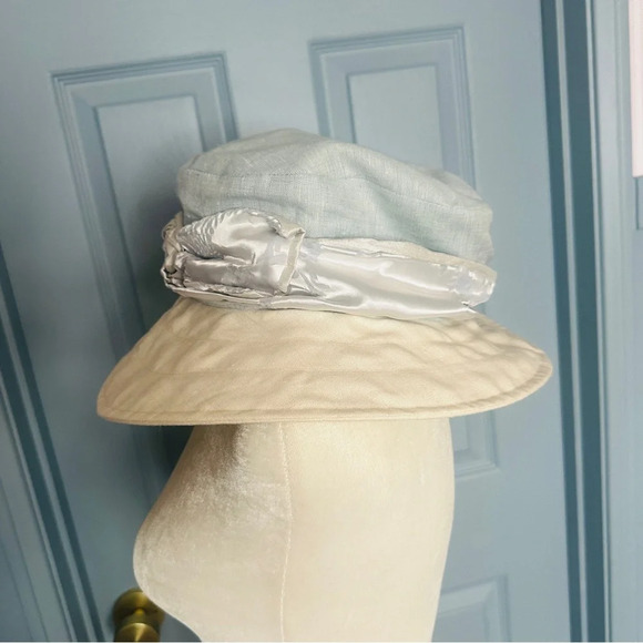Langston Bourquin Vintage Floral 50s Medium Brim Hat - Picture 6 of 8